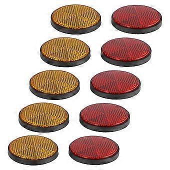 10pcs réflecteurs de vélo : réflecteurs ronds en treillis haute luminosité pour la conduite de nuit - panneau réfléchissant d’avertissement de sécurité pour vélos électriques motos scoo