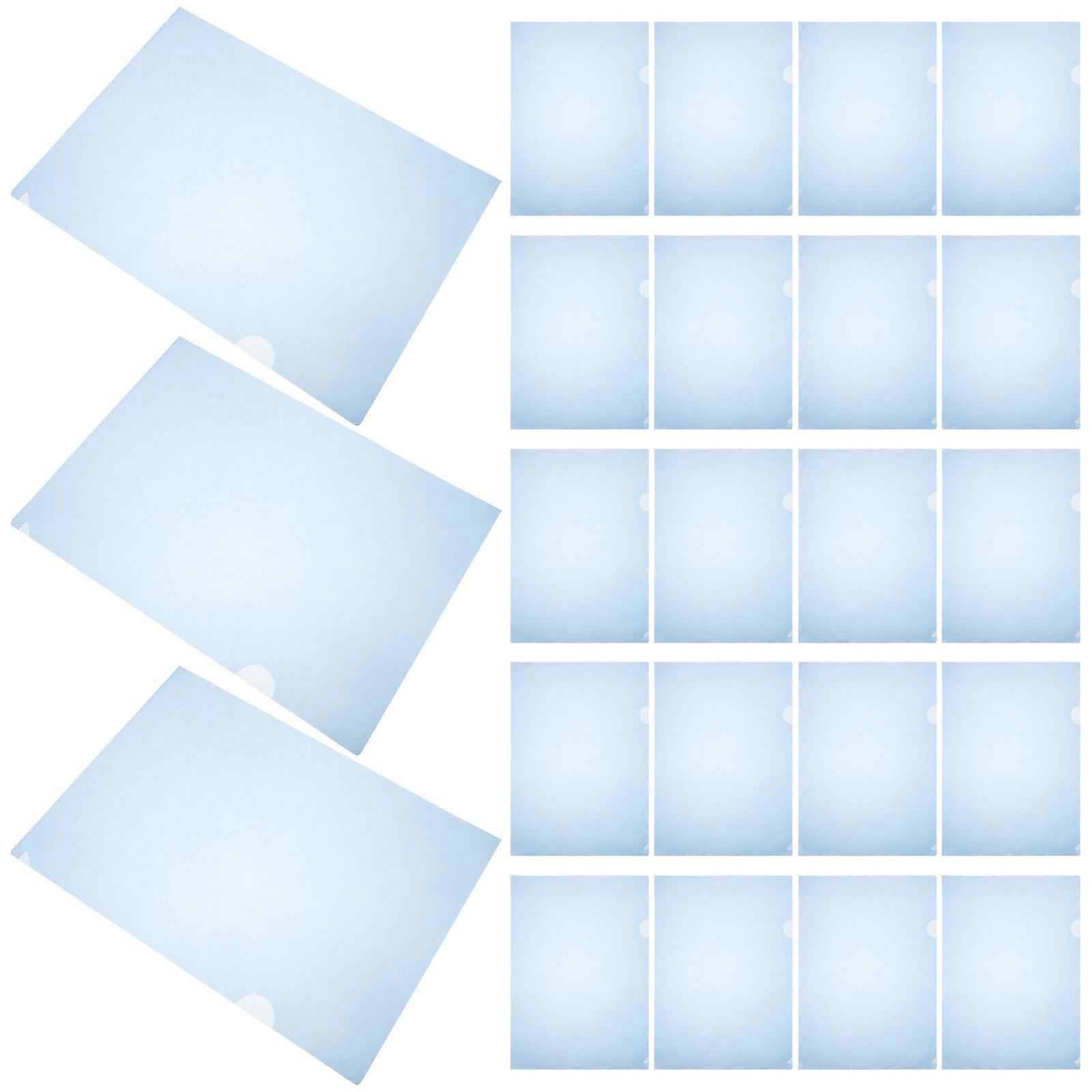 Transparent Folder L File Folder for Organizing 30Pcs Blue Color