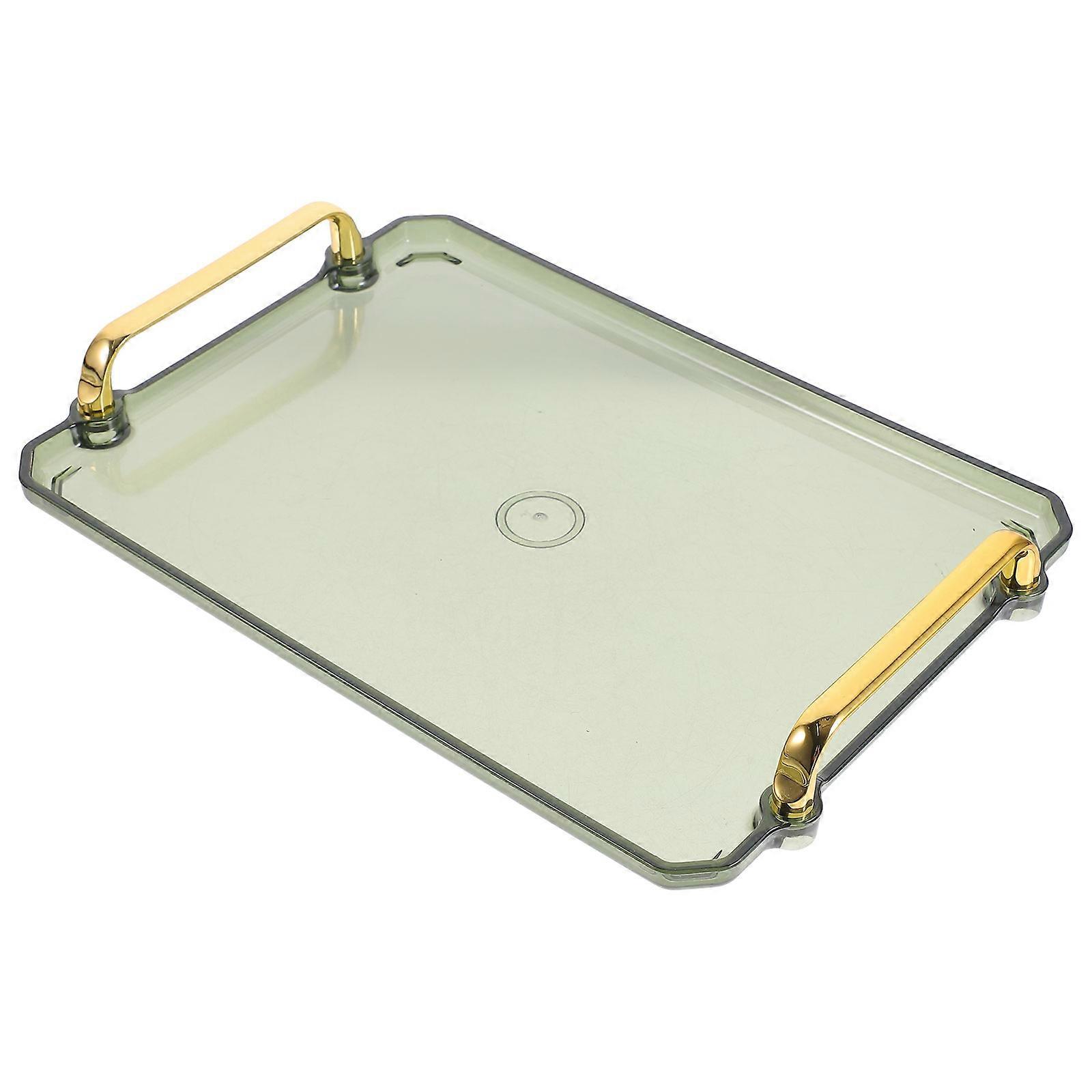 Serving Tray for Use Rectangular Snack Serving Tray with Handles