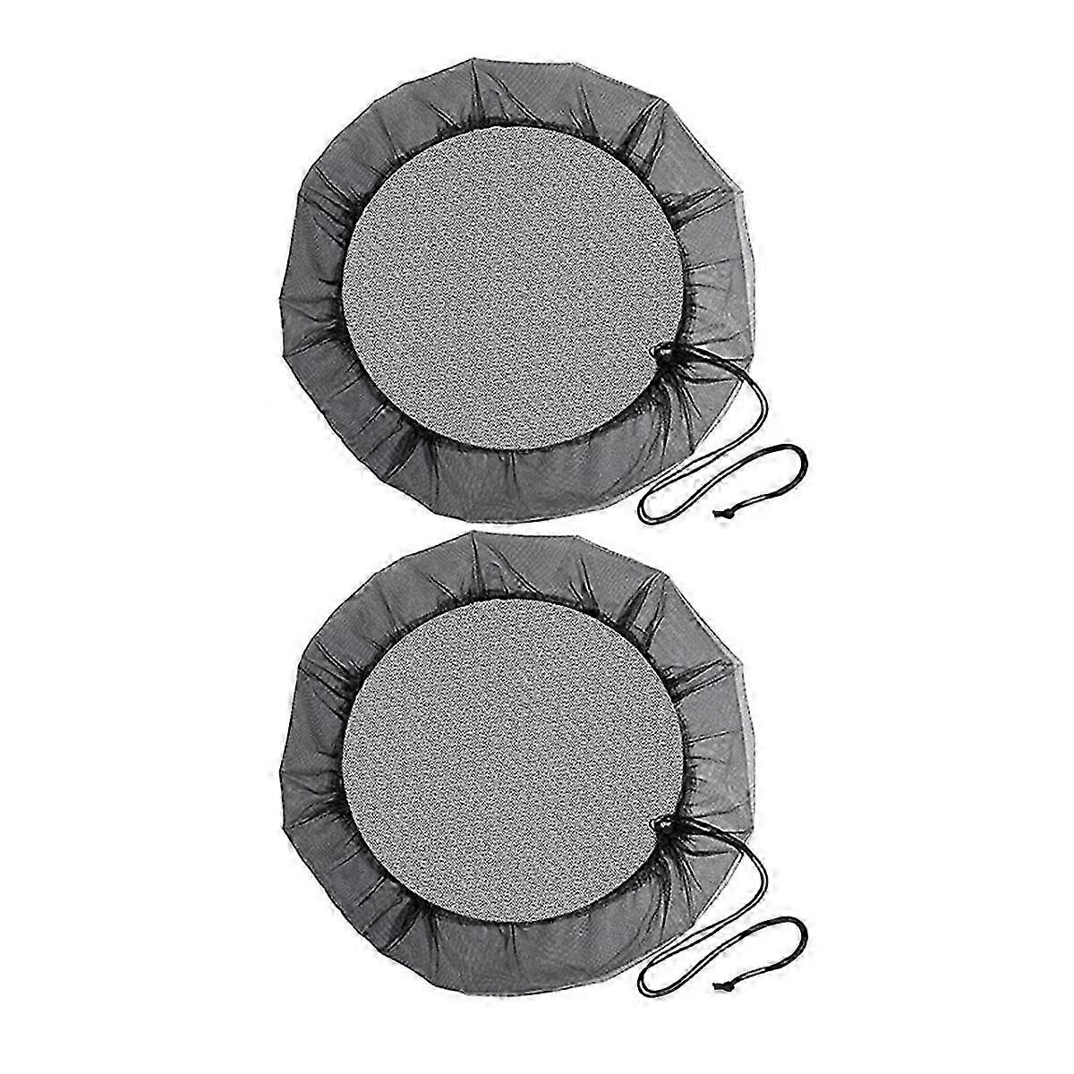 Rain Barrel Mesh Cover with Drawstring for Debris Protection, Durable Polyethylene