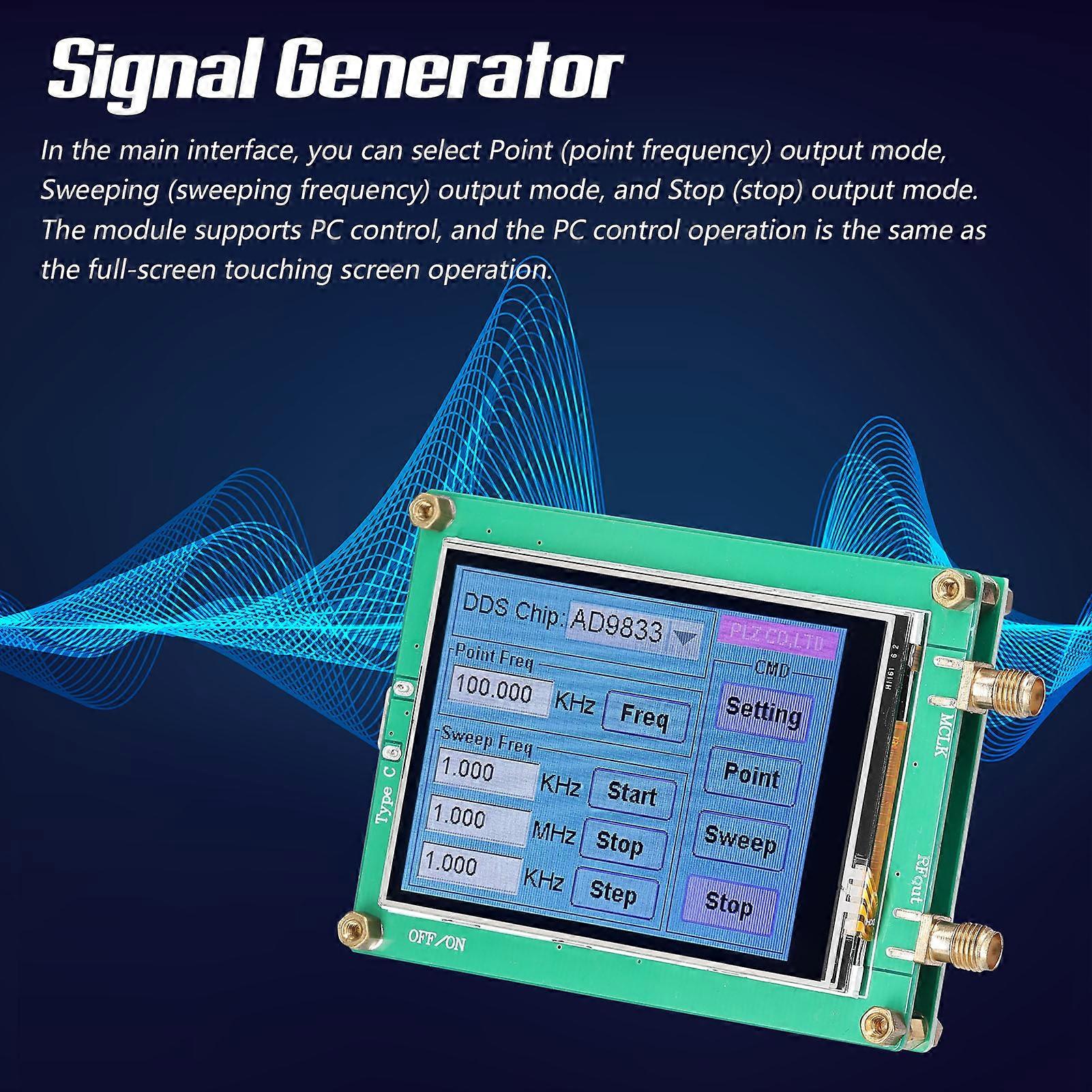 Touching Screen DDS Module Signal-Generator 10Bit DAC Siave Squarewave Triangularwave Signal Generator Module