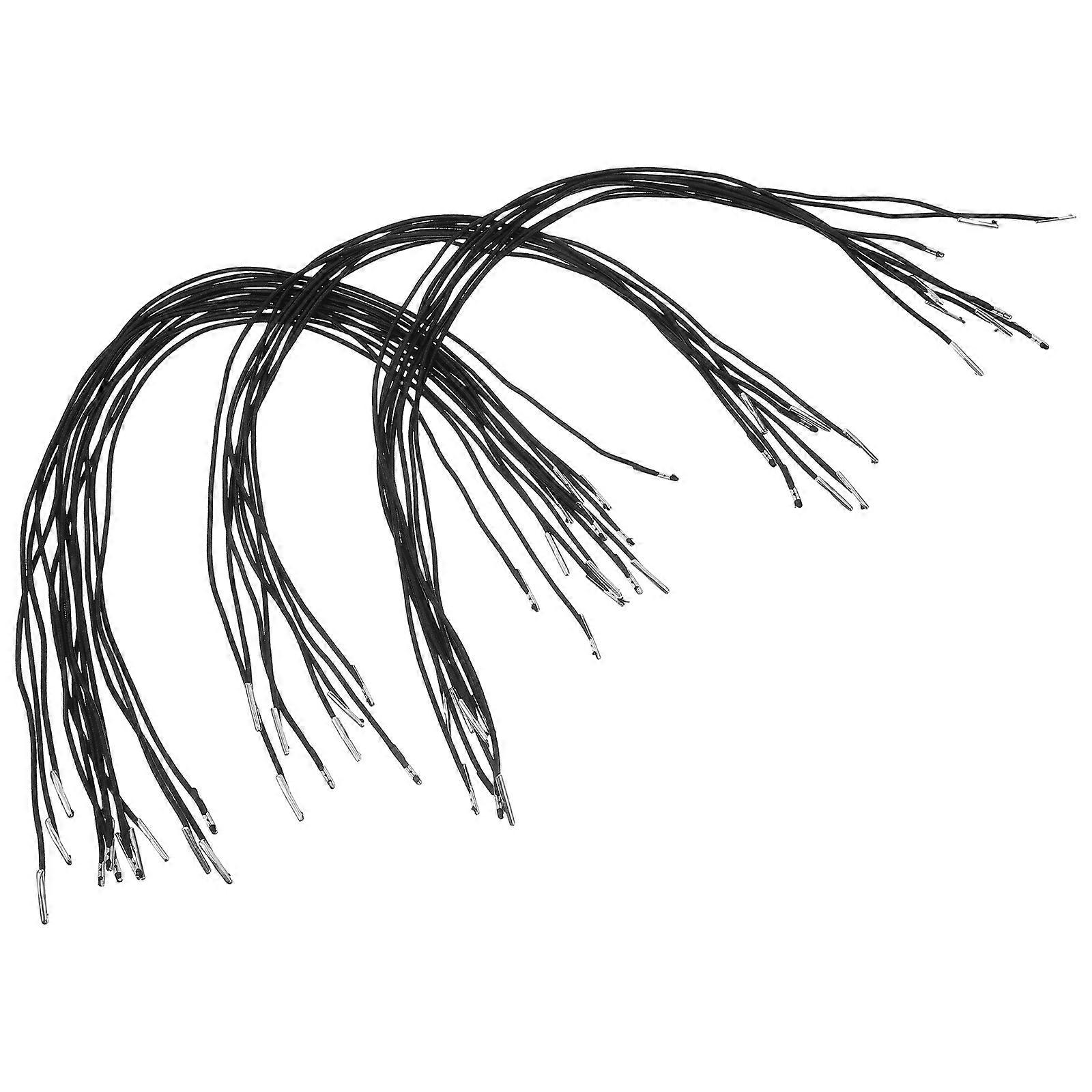 Black Elastic String Hat Strings for Wind Crafts Use 30Pcs