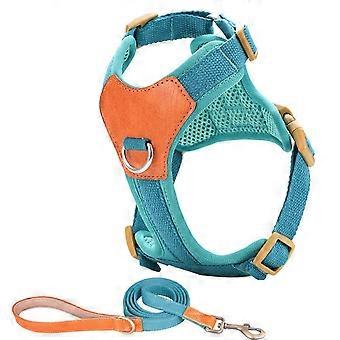 Pettorina per cani 2026 Sj 2026 Sj, taglia grande per cani di piccola taglia, anti-tiro con guinzaglio, clip regolabile, fibbie comode e sicure, colore blu.