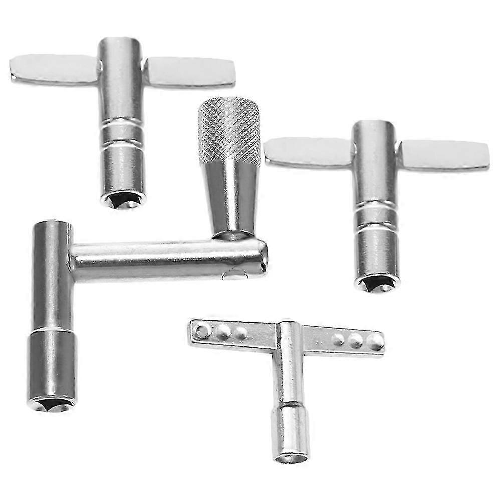 Drum Keys Drum Set Adjustment Wrenches for Tuning 8Pcs Silver Tools