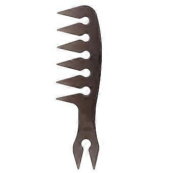 Portable Men Oil Hair Hairdressing Comb Wide Large Tooth Long Handle Hairstyle Comb 4#