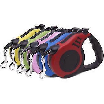 Retractable Dog Leash, Pet Walking Leash with Anti-Slip Handle, Strong Nylon Tape, Tangle-Free, One-Handed One Button Lock & Release, Suitable for Sma