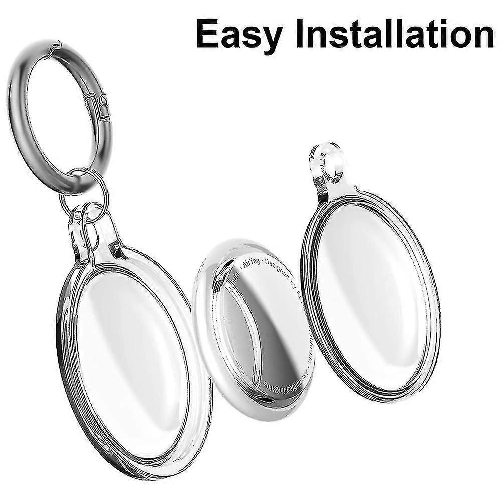 4 Pack Protective Case Compatible With Apple Airtag Silicone Keychain