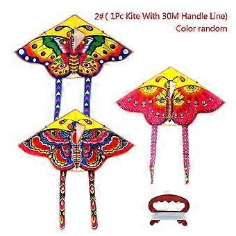 1 satz 90 * 50 cm Outdoor-Sport-Schmetterling Fliegender Drachen Kinderspielzeug mit Grifflinie
