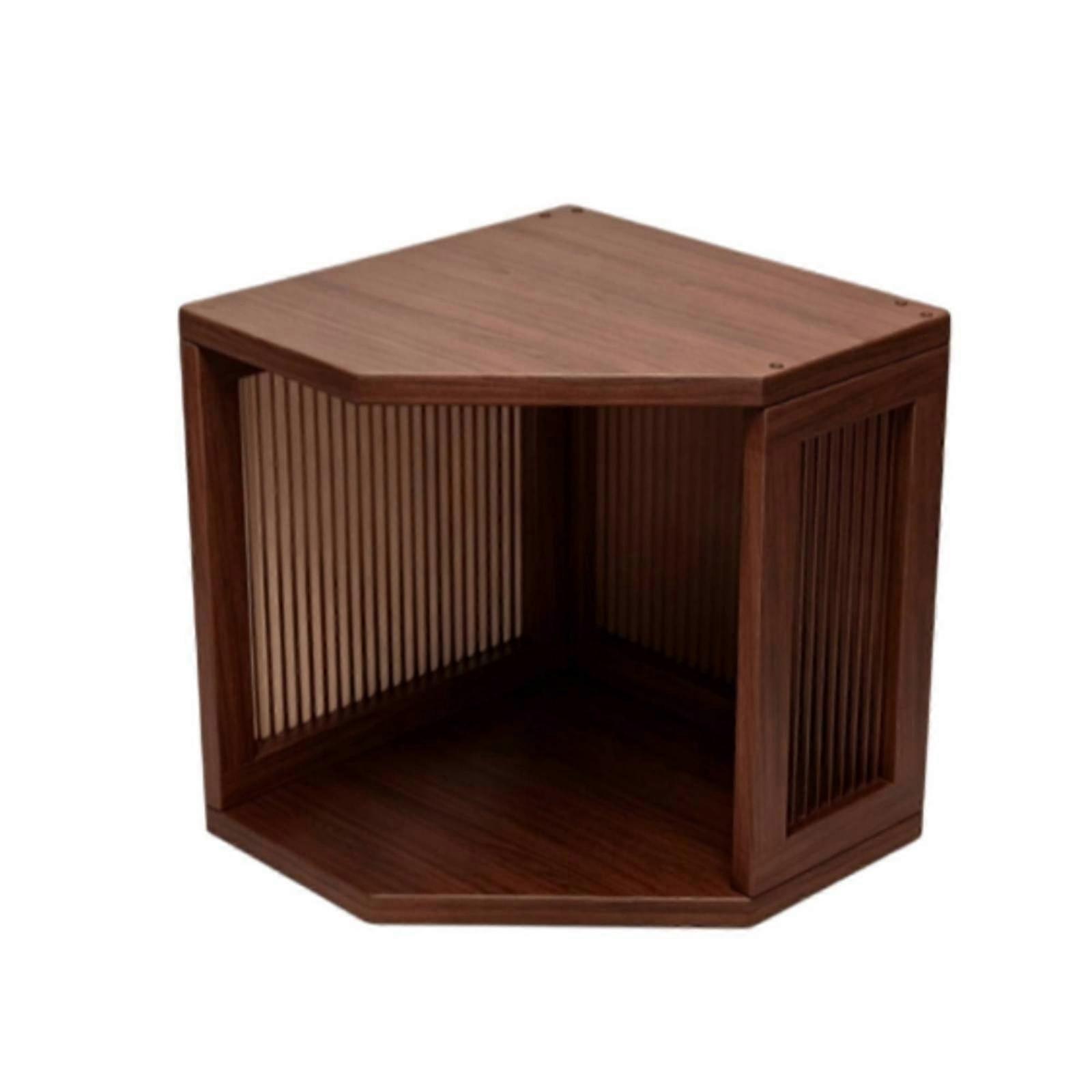 Corner Desktop Storage Rack Smooth Edges Octagonal Corner Shelf Thick Board Desk