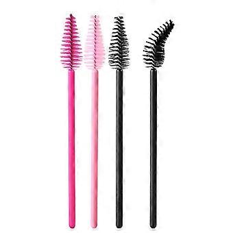 50 Stück Einweg-Wimperntuschenbürsten, Applikatoren, Make-up-Pinselsets (Rosy)