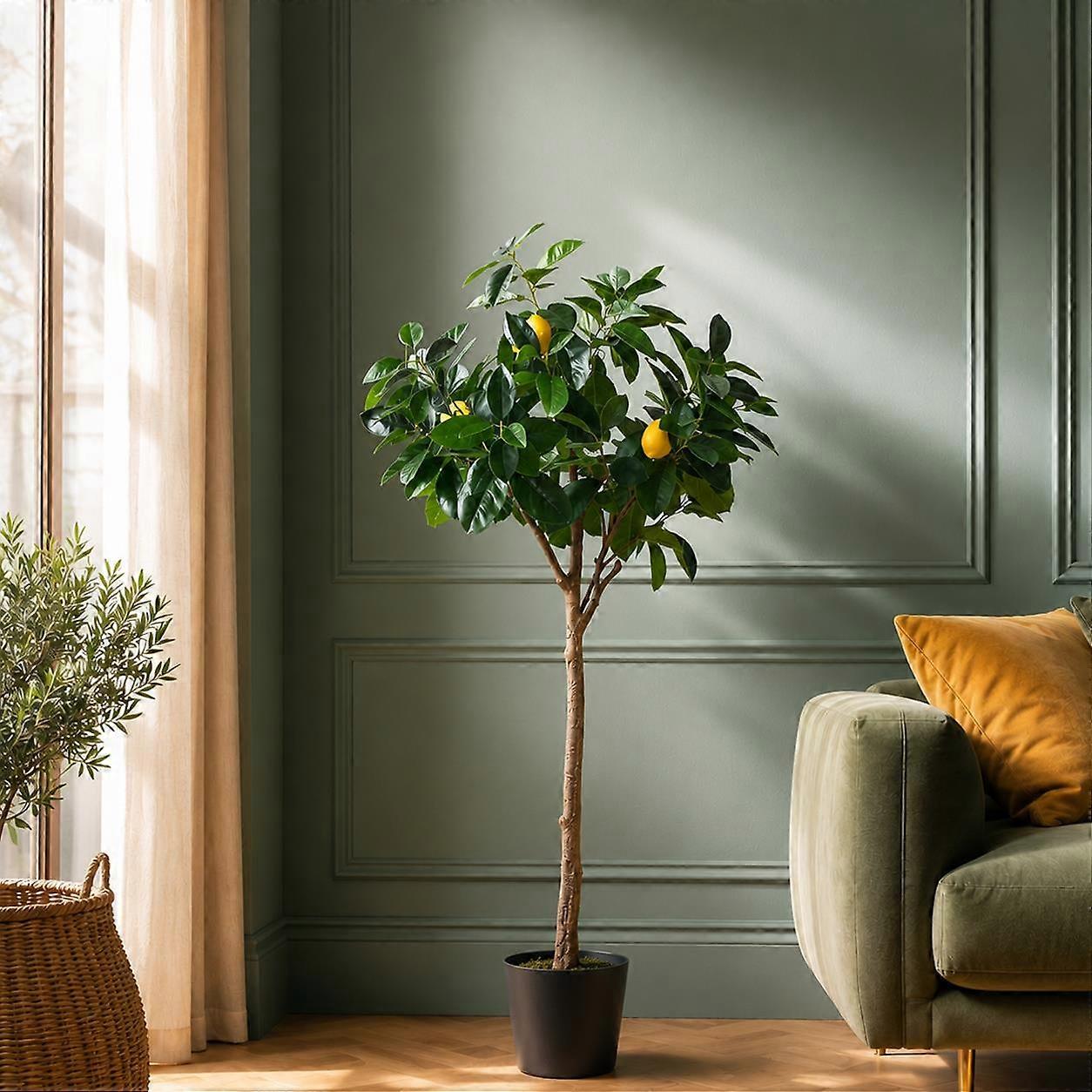 120cm Artificial Lemon Tree Premium