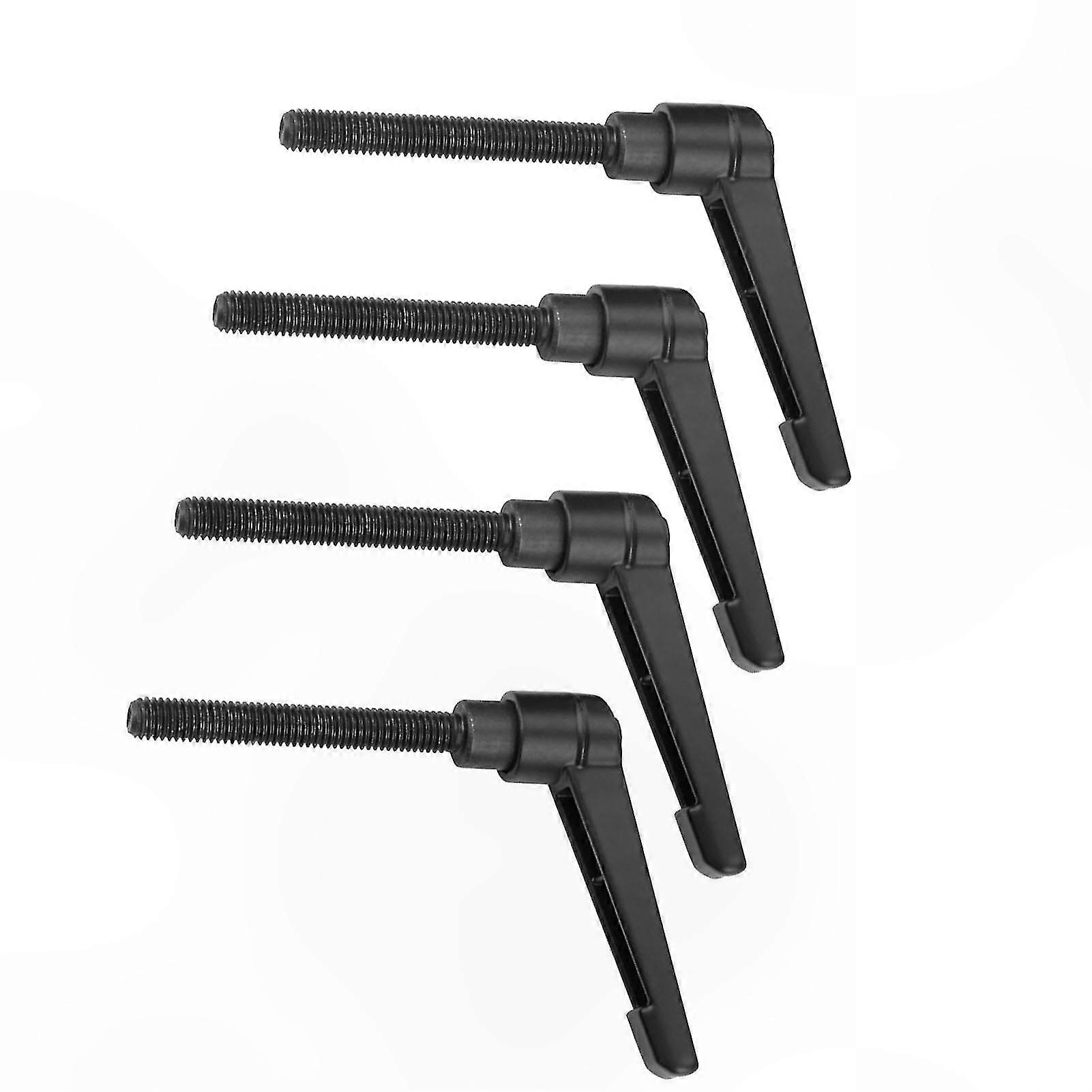 Adjustable Black Metal Machine Handles, 4 PCS, M8 32mm Thread