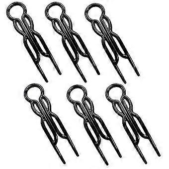 Matte Oval Hollow Hair Clips, Non-Slip Minimalist Hairpins for Women, 6 Pcs for Styling Updos Braids Buns