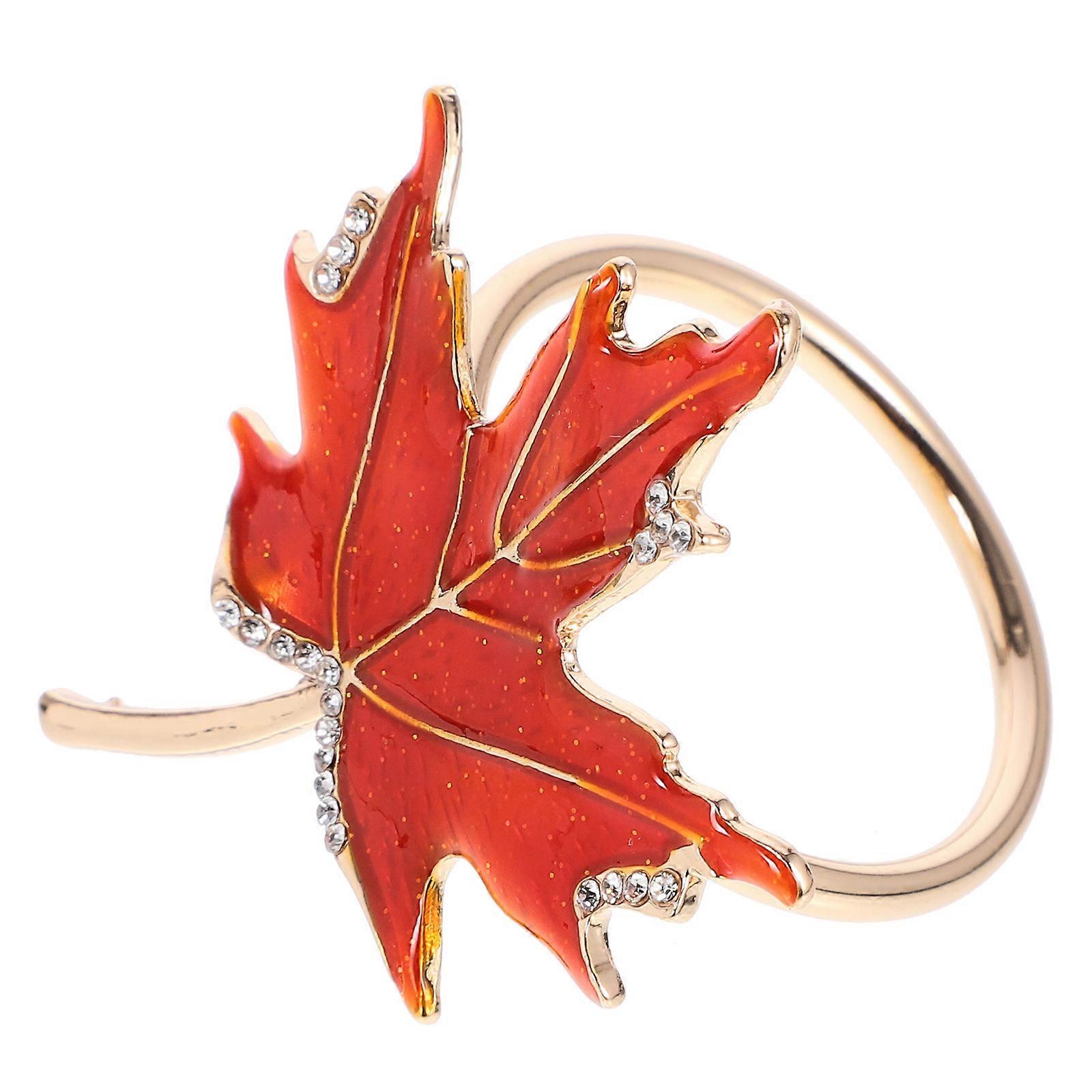 Metal Napkin Ring Fall Napkin Ring Maple Leaf Napkin Ring for Dinner Table