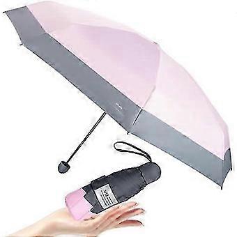 Travel Compact Umbrella, 8 Ribs Windproof, UV Protection UV Blocker, Lightweight Small Umbrella for Rain and Sun