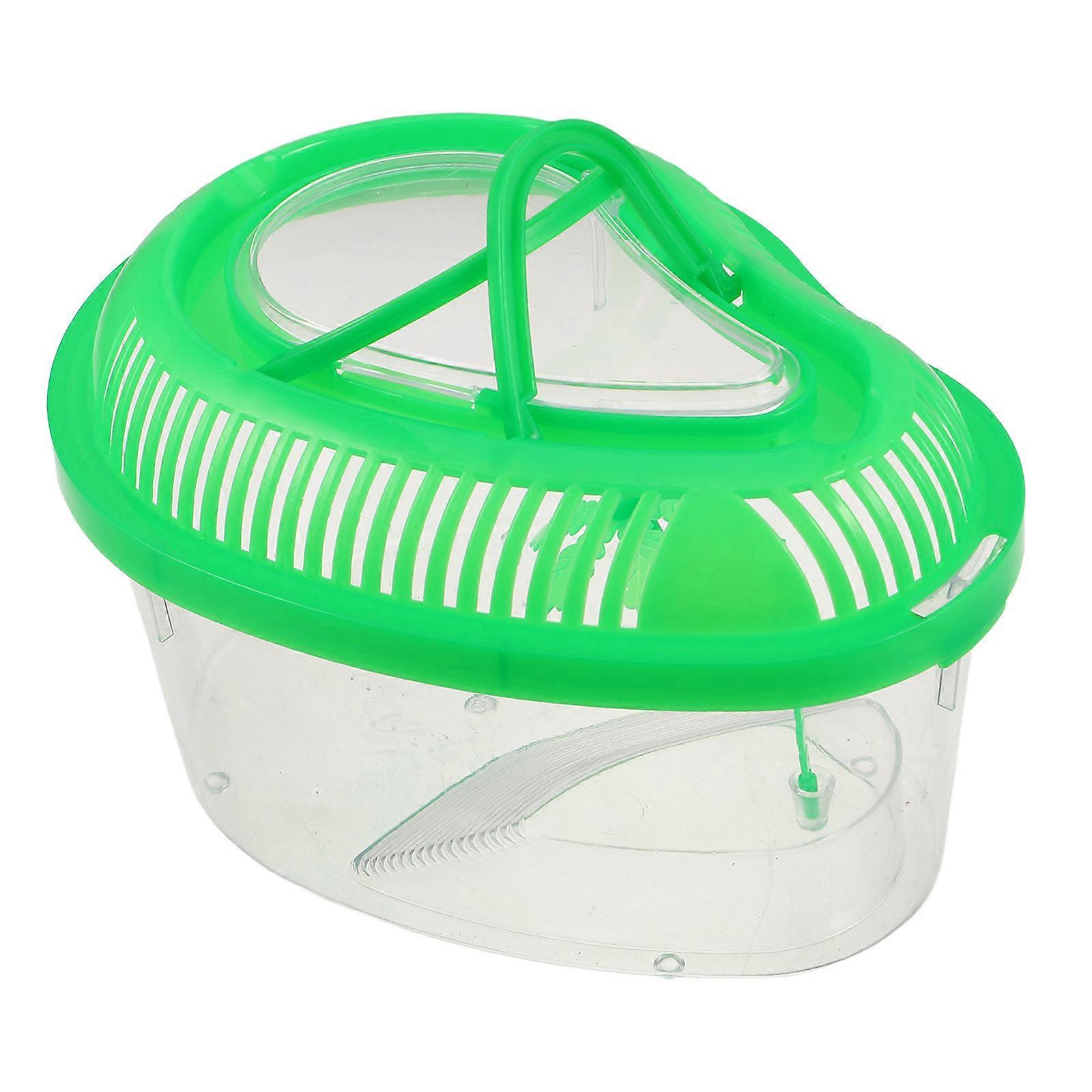 Plastic Reptile Transport Container for Fish 2Pcs with Sunbathing Platform