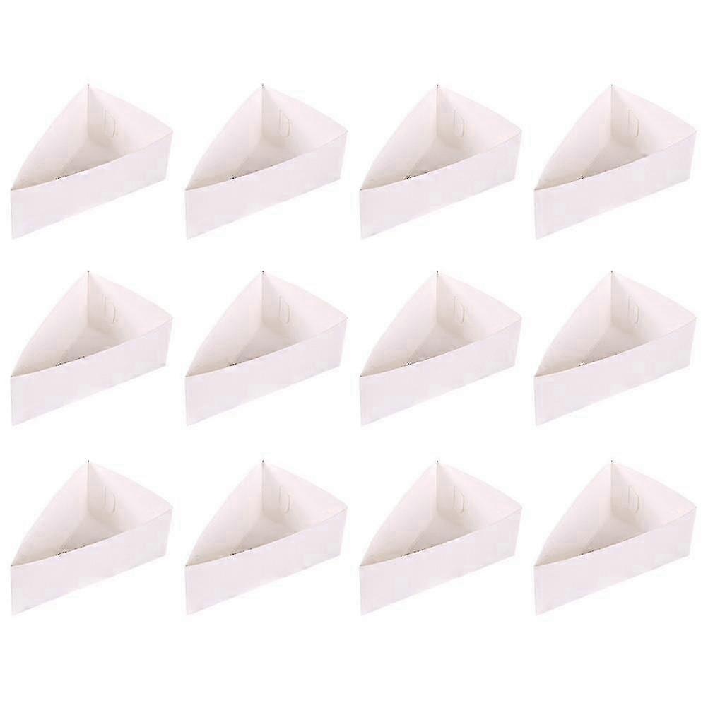 20PCS Triangle Mousse Boxes Paper Cake Serving Boxes Disposable Cupcake Box
