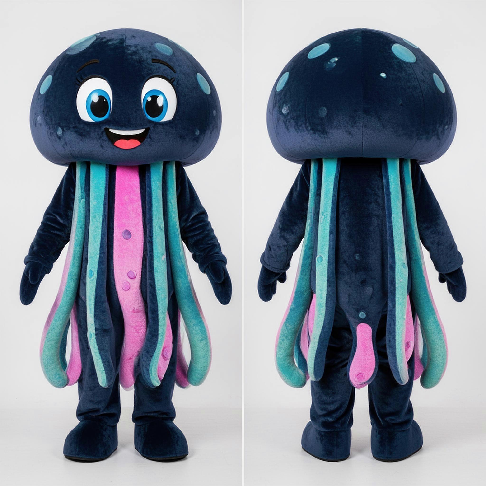 MASTICOT Navy Blue Rounded Jellyfish Mascot