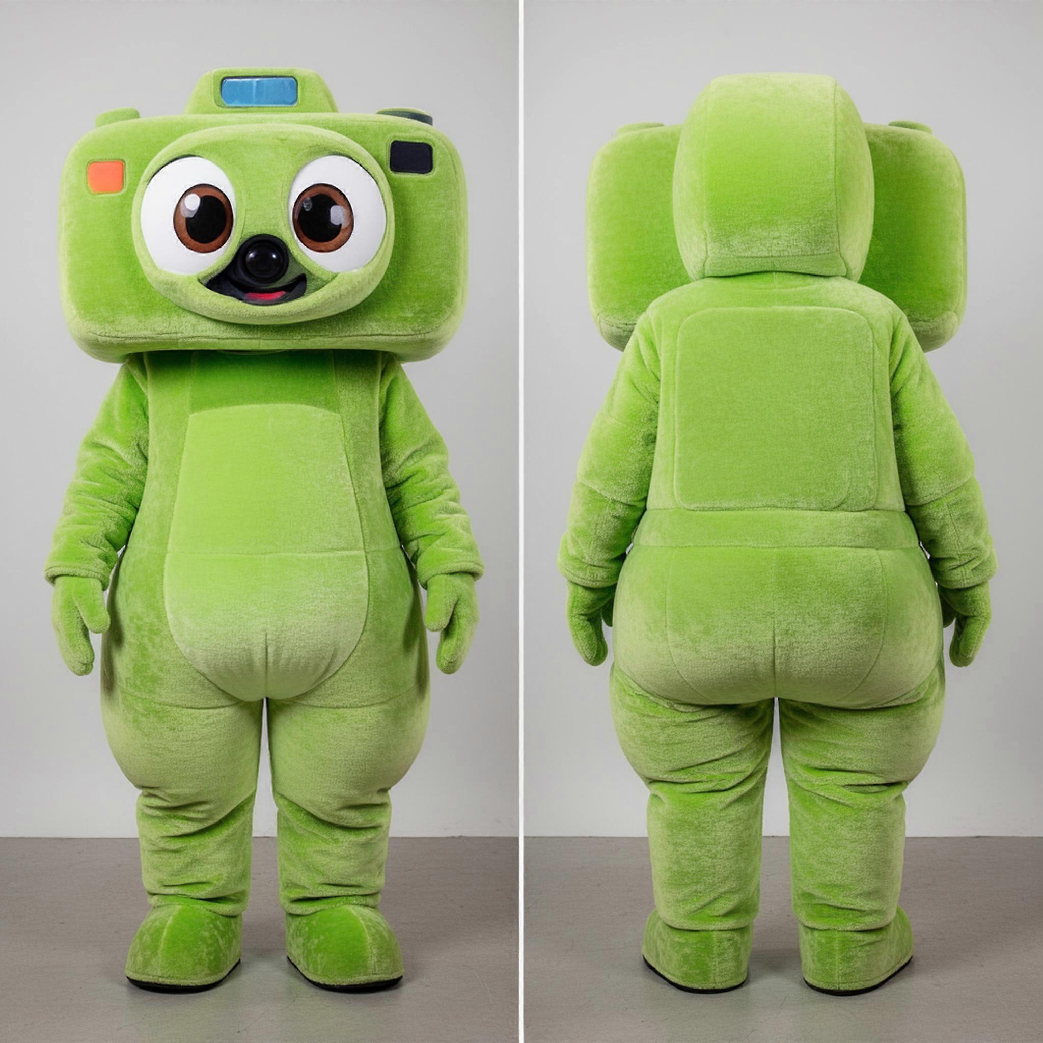 MASTICOT Lime Green Playful Camera Mascot