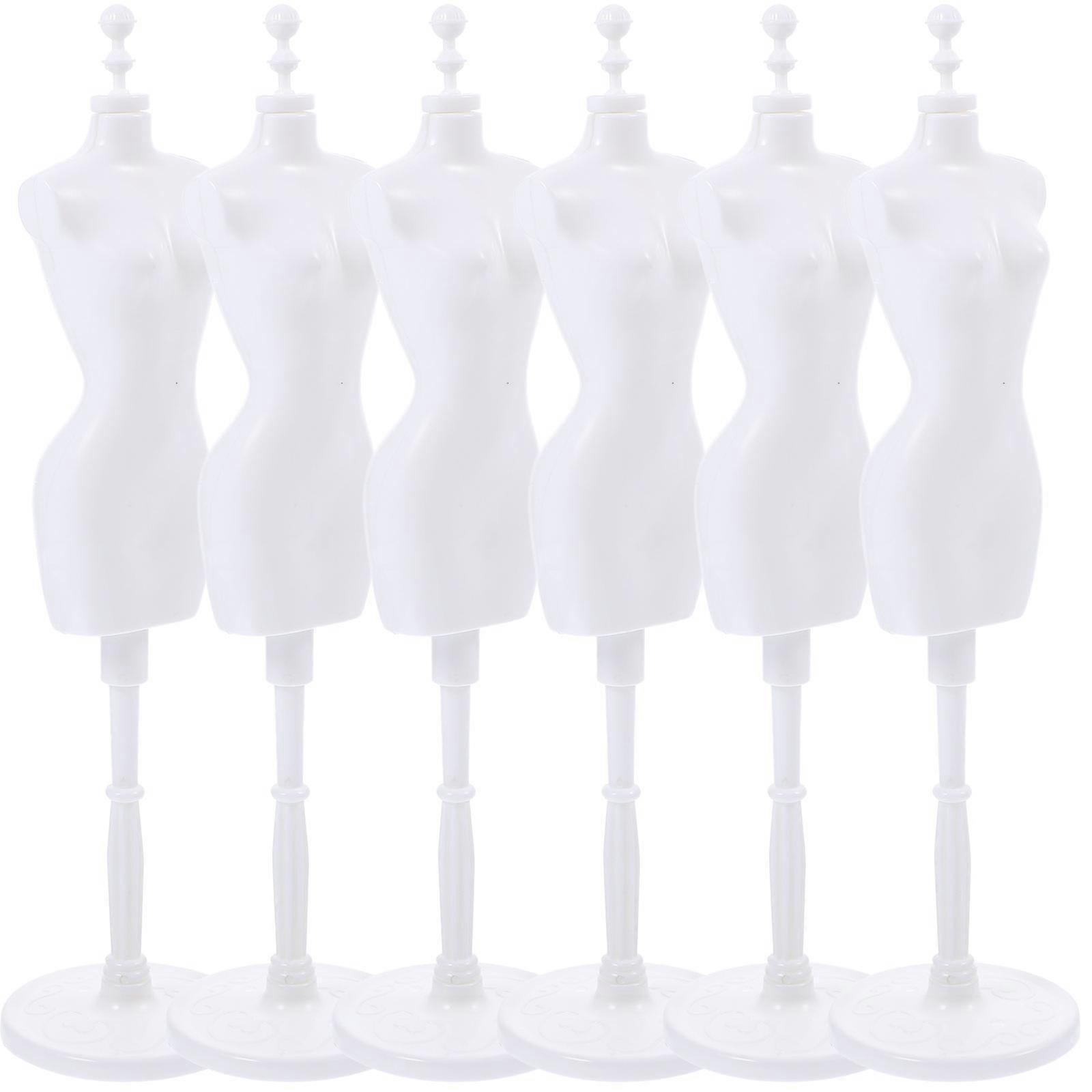 Mini Doll Clothes Rack Doll Mannequin Model for Display 6Pcs Set