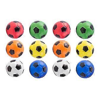 12 piezas de pelota elástica para aliviar el estrés del ejercicio de fútbol de mano colorida
