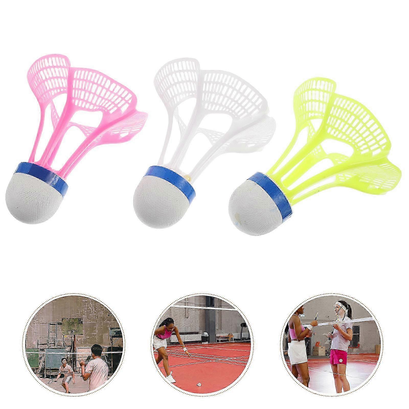 Exercise Shuttlecocks for Badminton Training 12Pcs Windproof Nylon Set