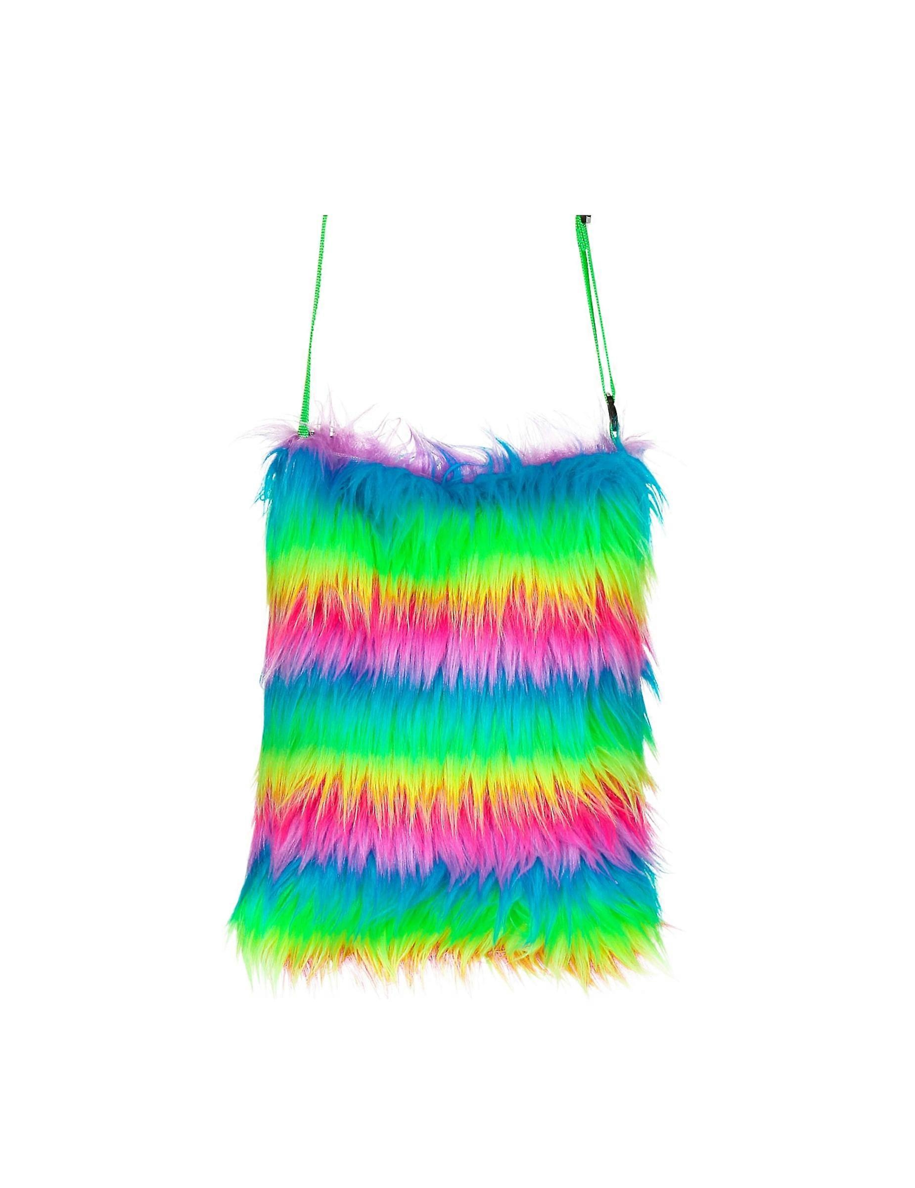 Multicolored plush bag