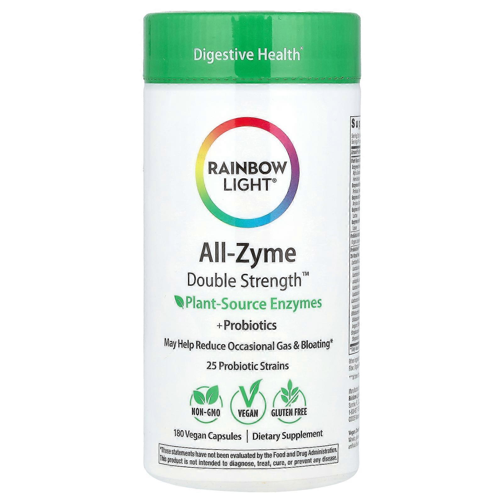 Rainbow Light, All-Zyme™, 180 Vegan Capsules