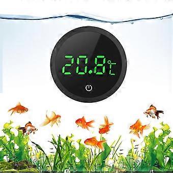 Aquarium Thermometer, High Precision LCD Digital Aquarium Thermometer 0.1C with Touch Buttons, Replaceable Battery for Turtle Aquarium and Tropical Gl