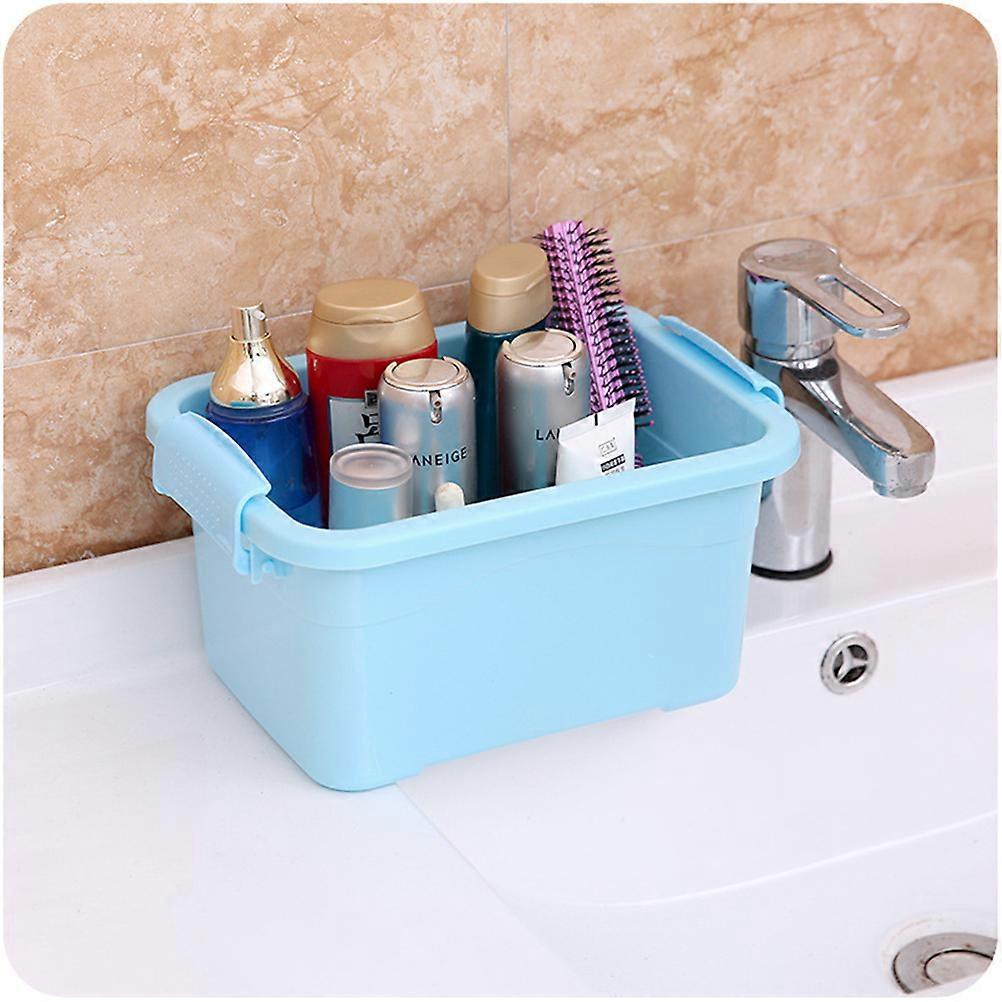 Plastic Storage Box Cosmetics Container for Storage Use Sky-Blue