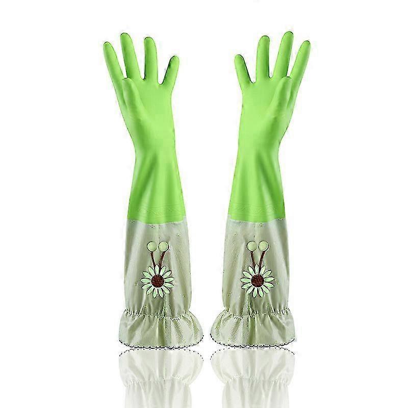 Thickened Plush Lined Dishwashing Gloves