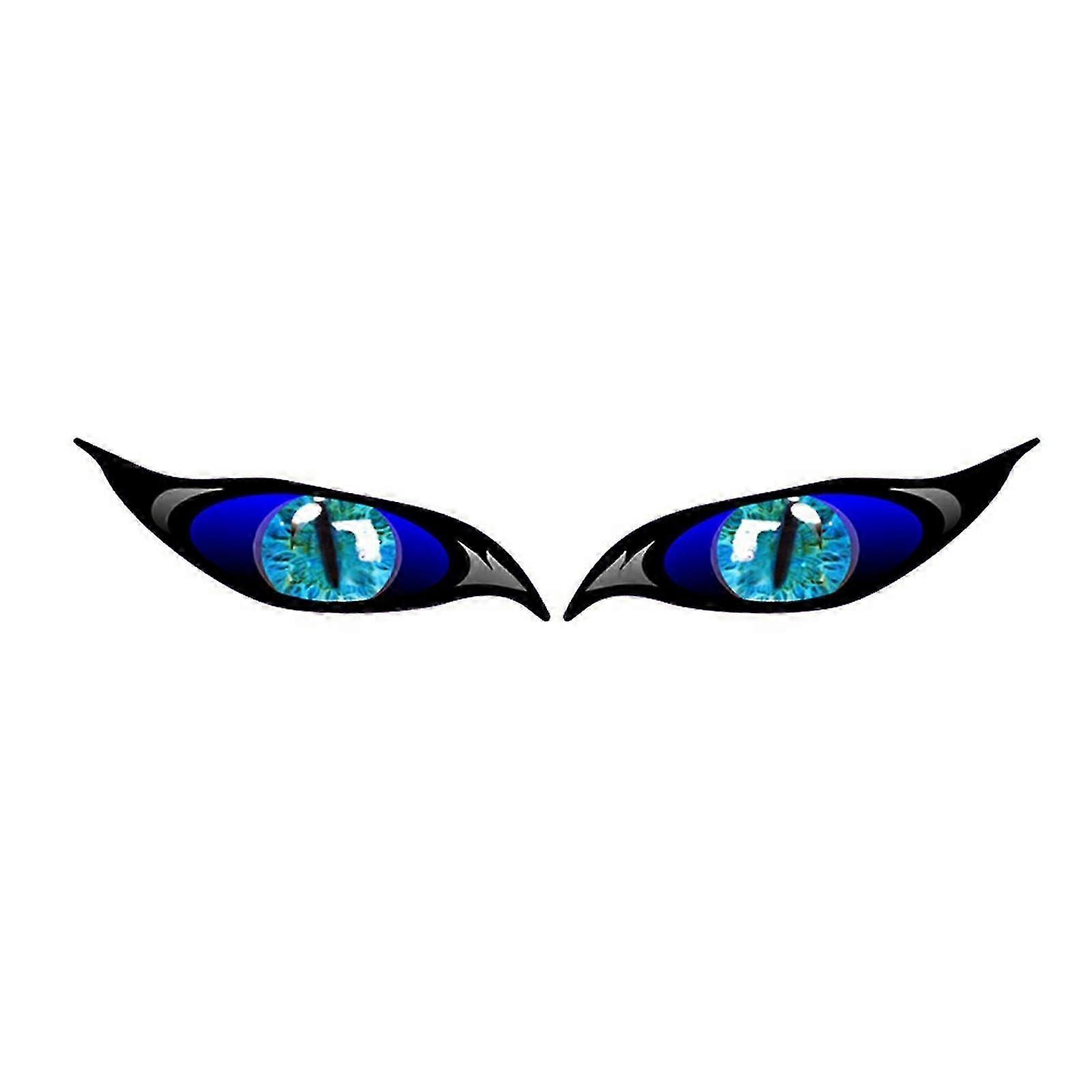 Yellow Reflective Evil Eye Car Decal