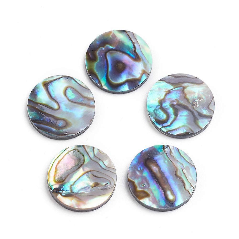 2pcs Abalone Shell/Paua Shell Cabochons Flat Round 15x2mm