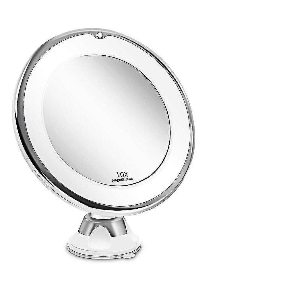 Dual-Side 10x LED Makeup Mirror