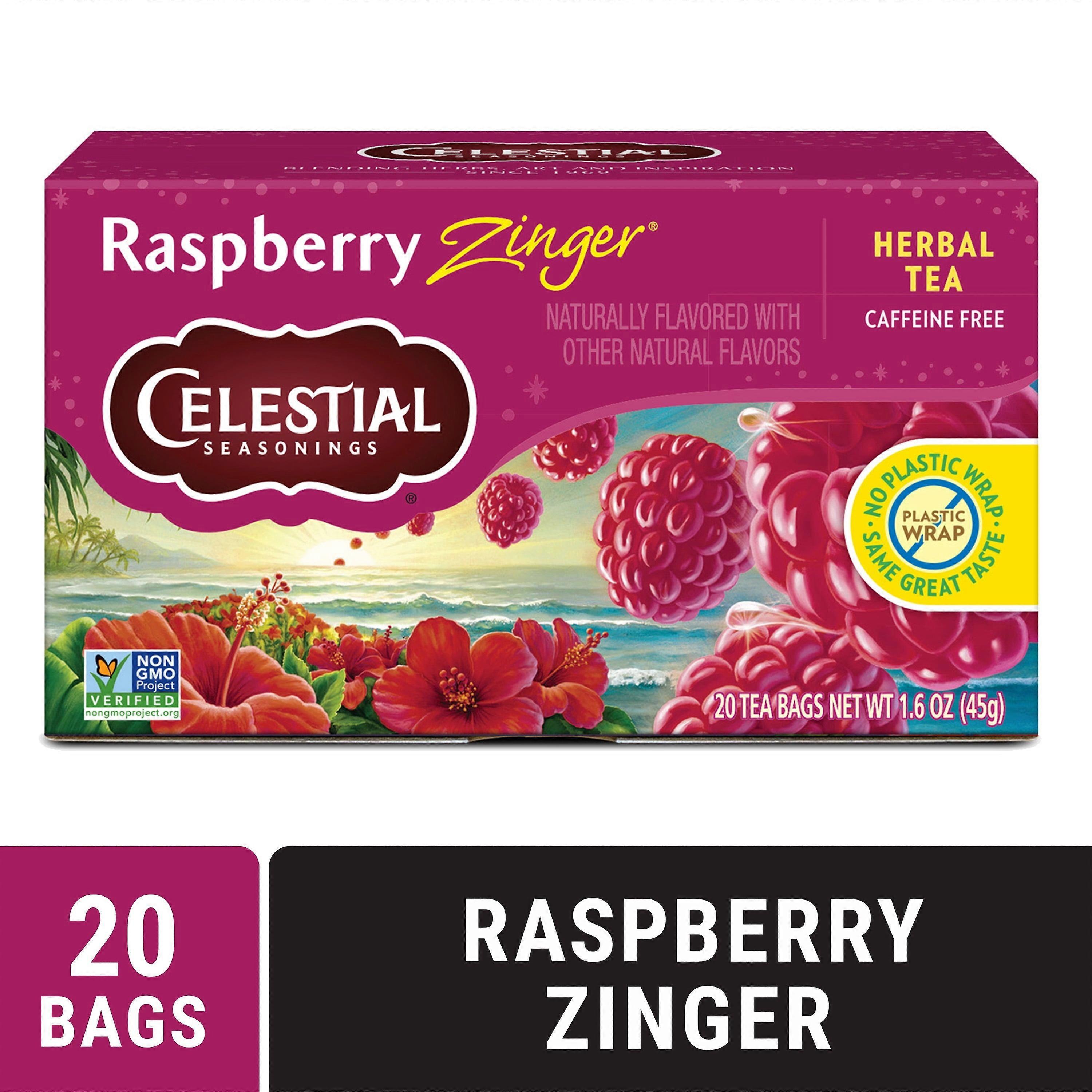 Celestial Seasonings 覆盆子姜味草本茶 20 包 6 盒装