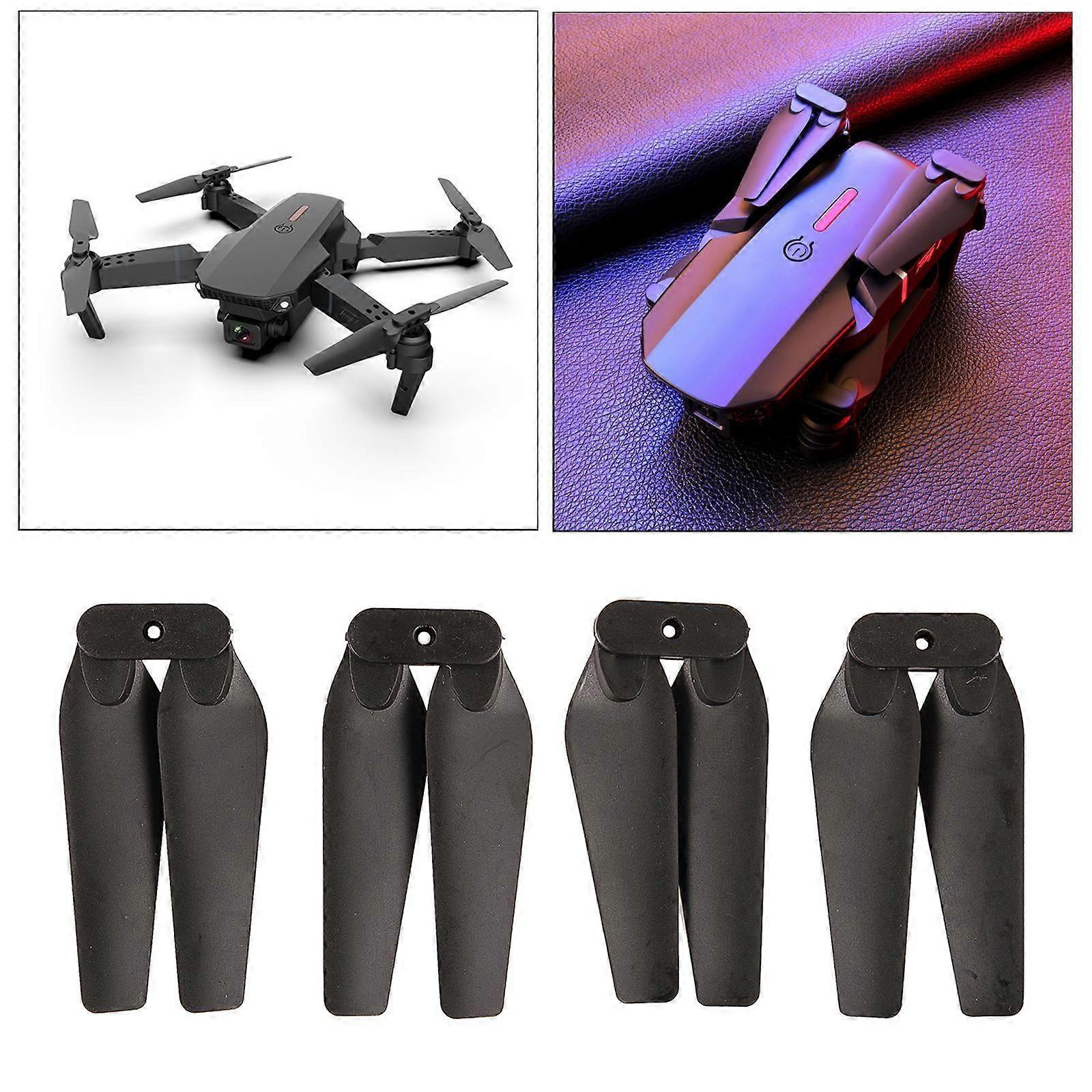 2 Pairs Black Propeller Blades Compatible with E88 Pro Mini Drone RC Quadcopter