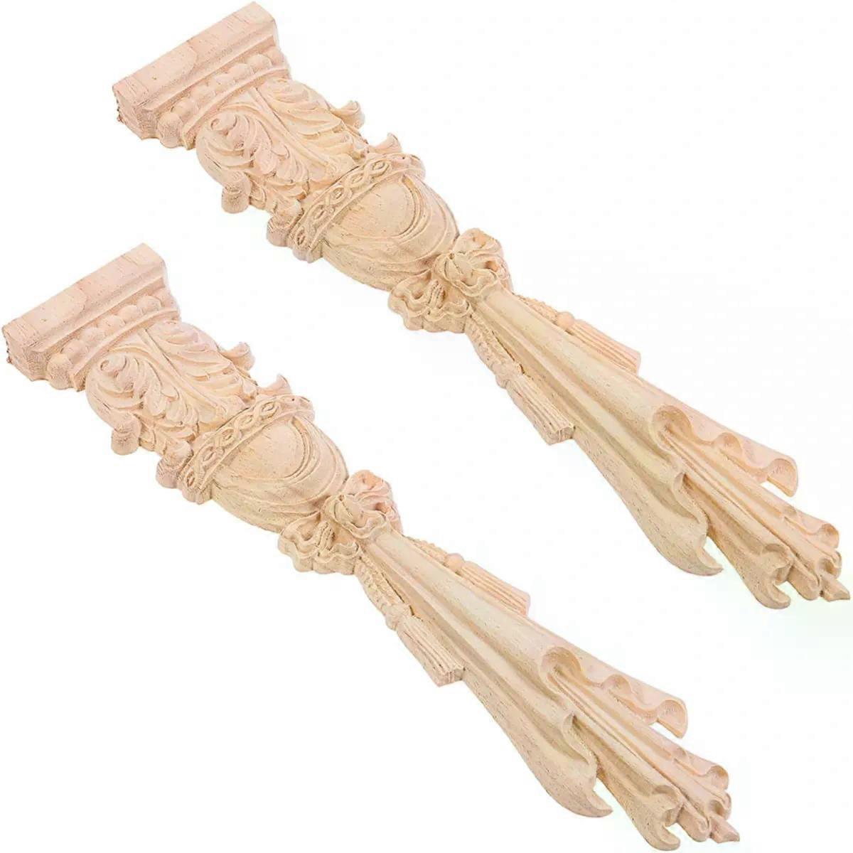 Roman Column Decor Antique Applique 2pcs for Cabinets