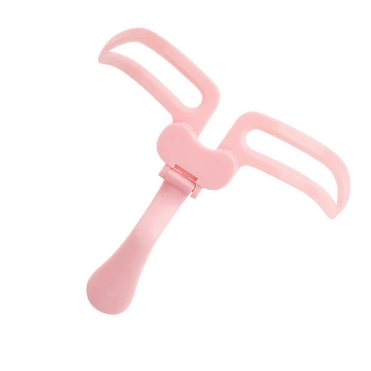 Reusable Folding Eyebrow Stencil Template for Consistent Brow Shaping, Portable Pink Tool