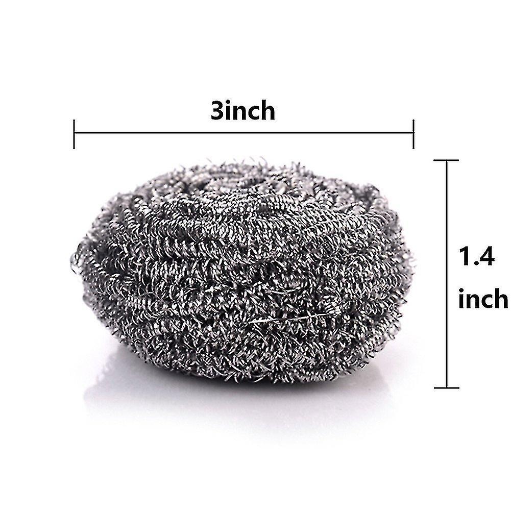 6 Pack Stainless Steel Sponges,steel Wool Scrubber For Kitchens