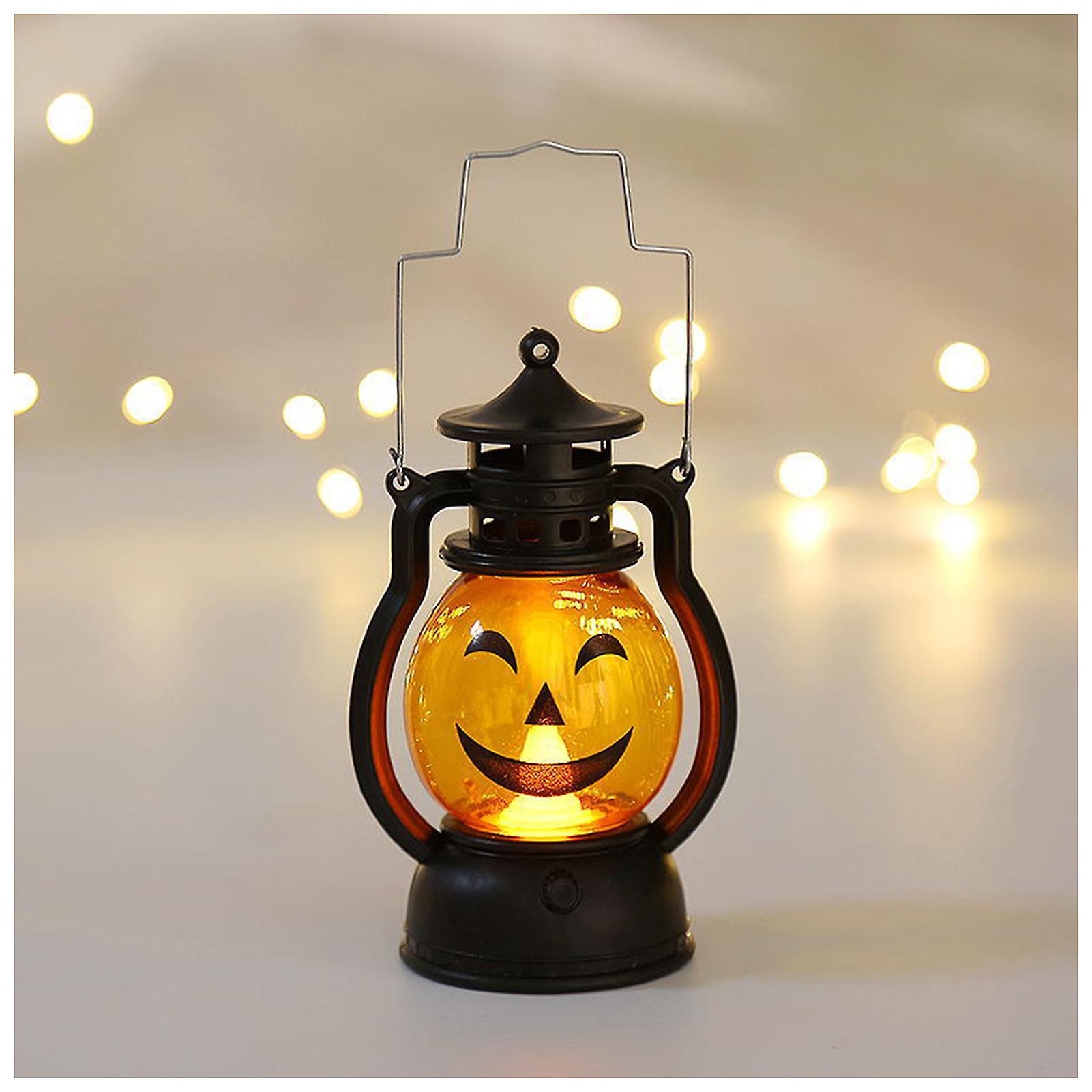 Mini Pumpkin Lantern Decorative With Led Lightshanging Candle Lantern For Ghost Party