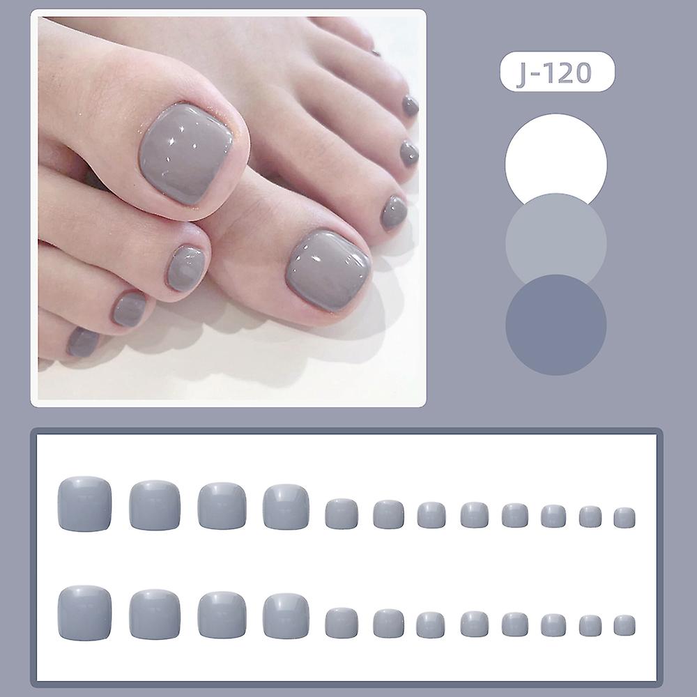 Square Press On Toe Nails Wearable Square