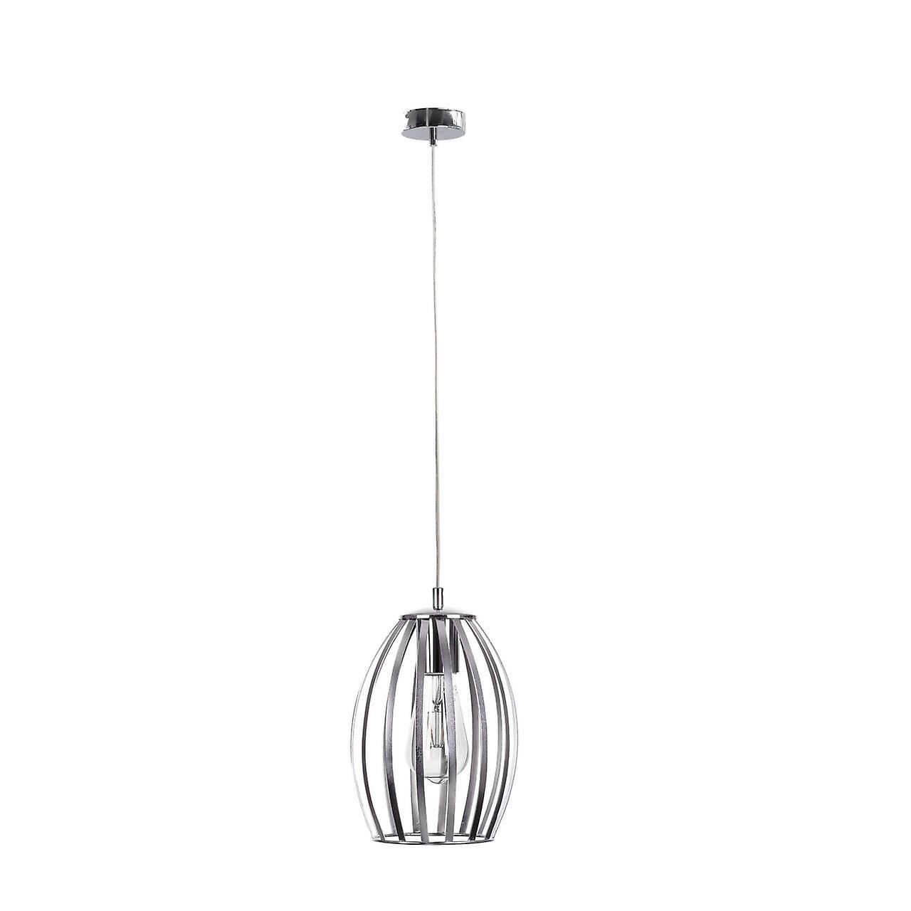 Keter Saya Wire Frame Pendant Ceiling Light Grey, 20cm, 1x E27