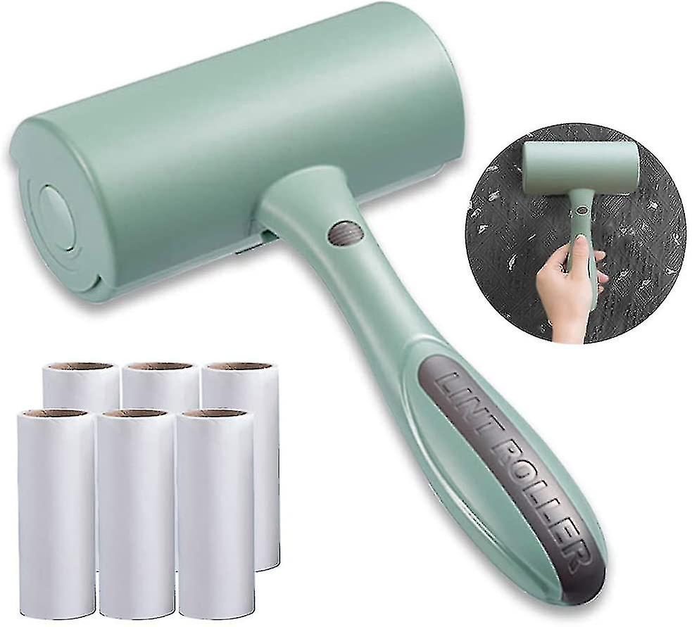 Lint Free Roller Set With 6 Refills, Ergonomic Handle