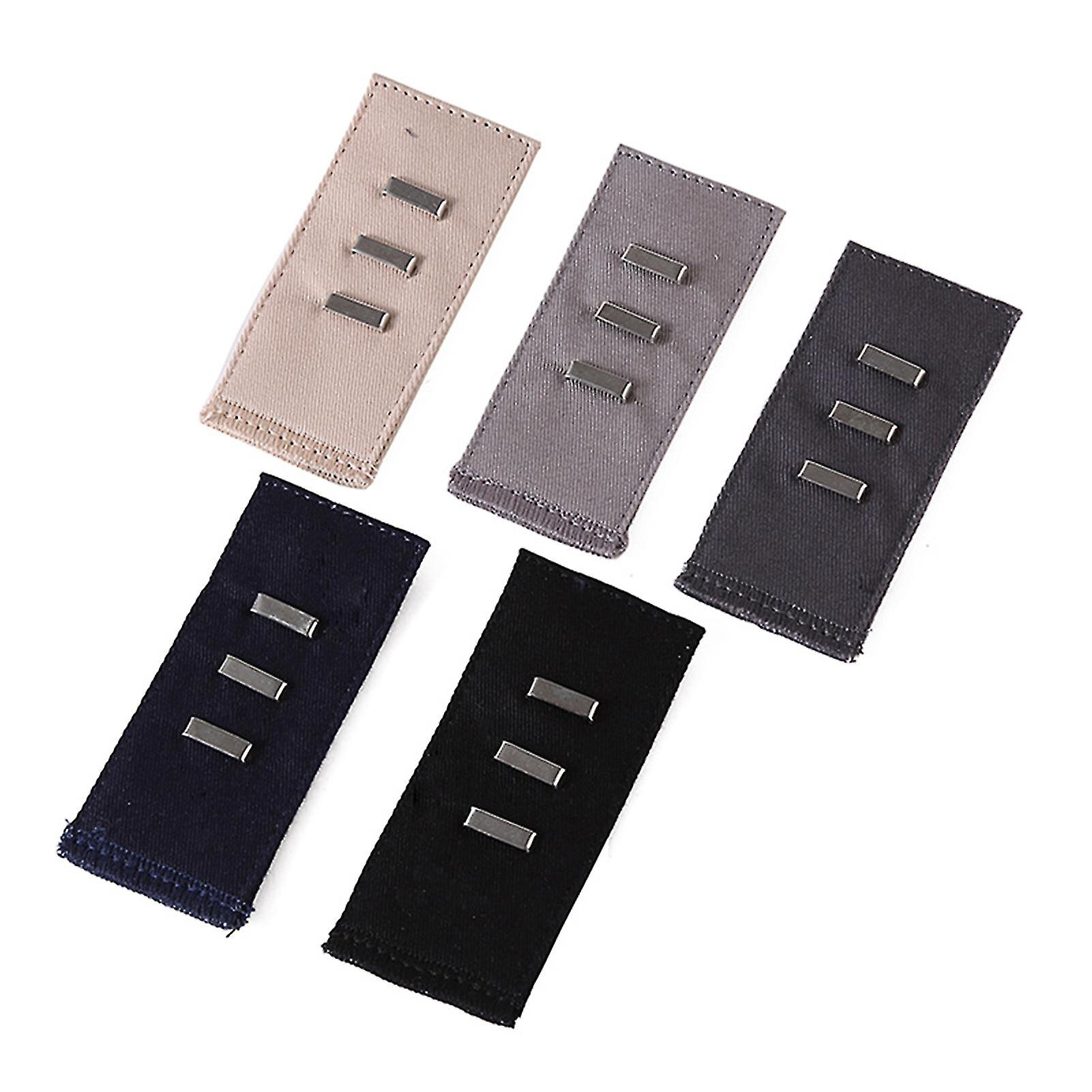 Elastic Waist Extender Multipurpose Adjustable Pants Button Extender For Jeans Trousers Skirt (5pcs)