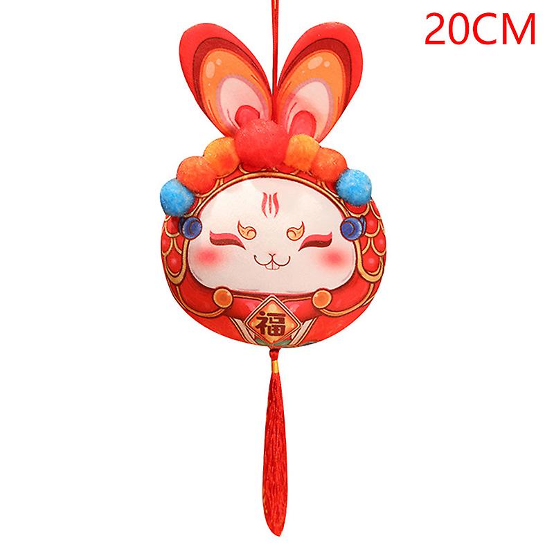 Cute Fu Rabbit Pendant Plush Stuffed Doll Toy Year Of The Rabbit 2023 Mascot