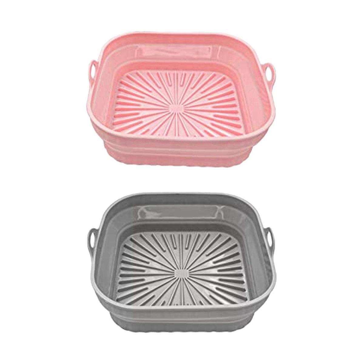 Silicone Liners, Square Reusable Liners Foldable, Accessories, Pink and Grey