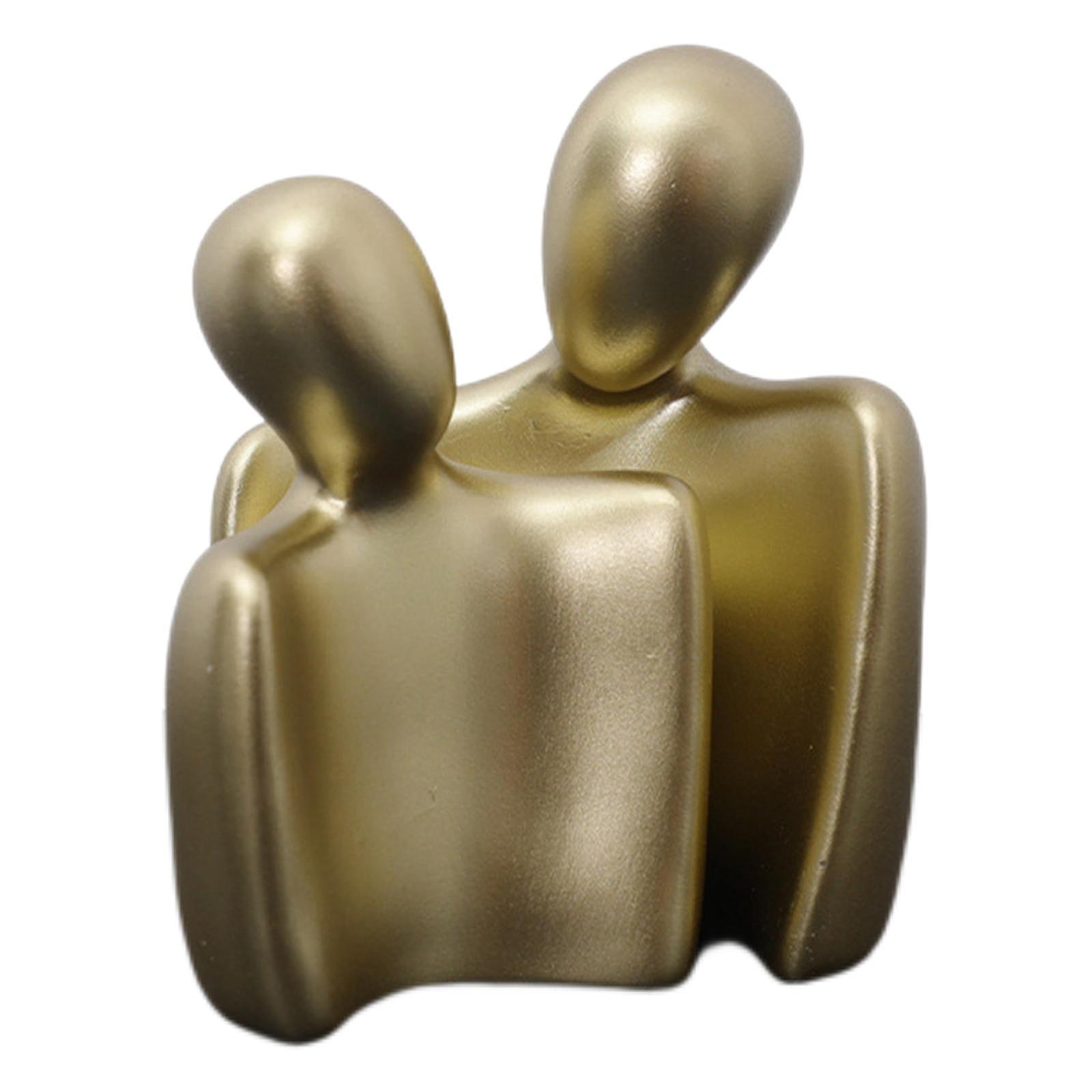 Modern Couple Statues Lover Figurine for Wedding Gifts Home Decor Gold