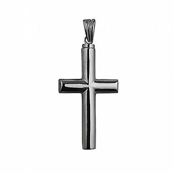 Silver 40x25x6mm handmade plain Memorial Cross