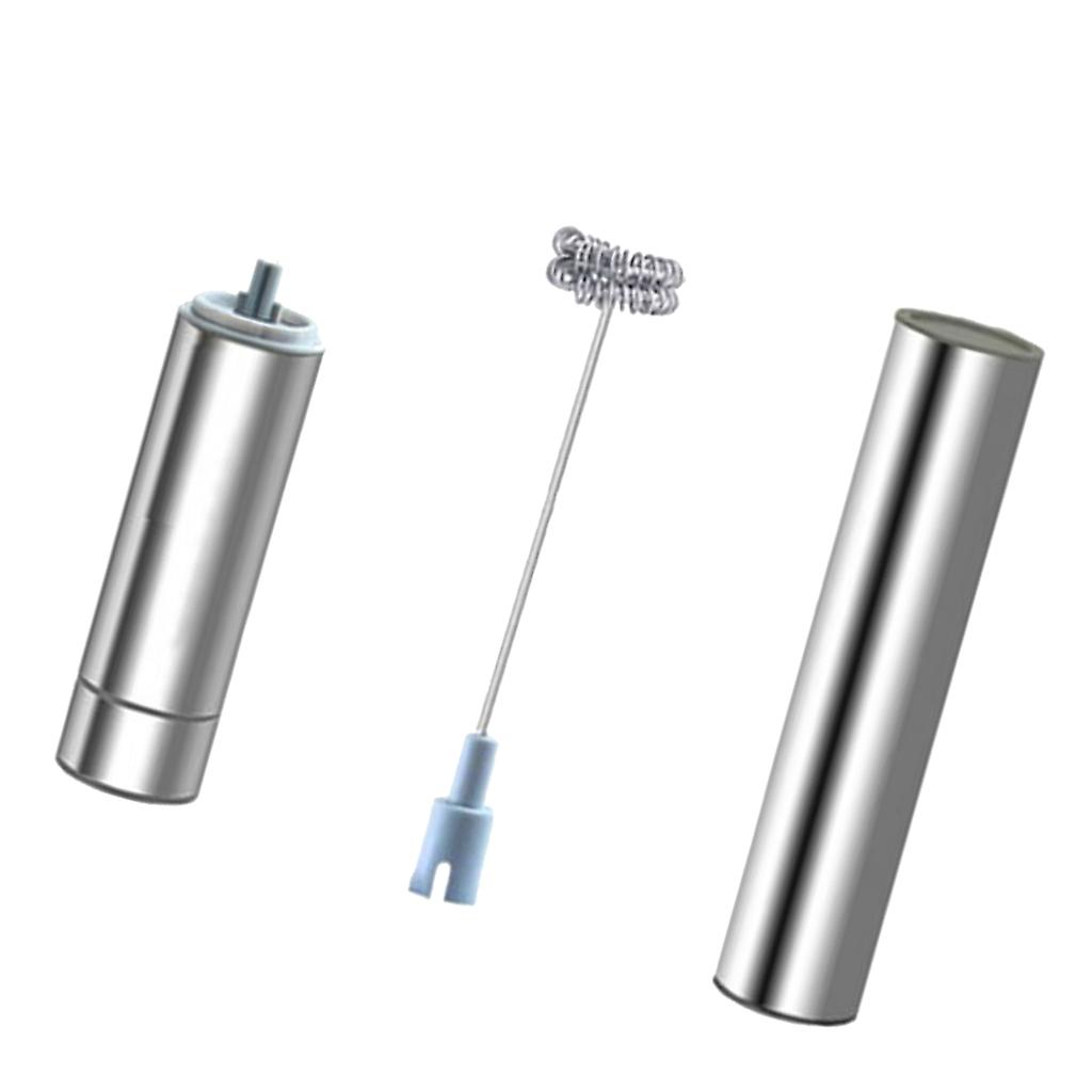 Electric Handheld Milk Frother Double Spring Whisk Head Coffee Maker Tool