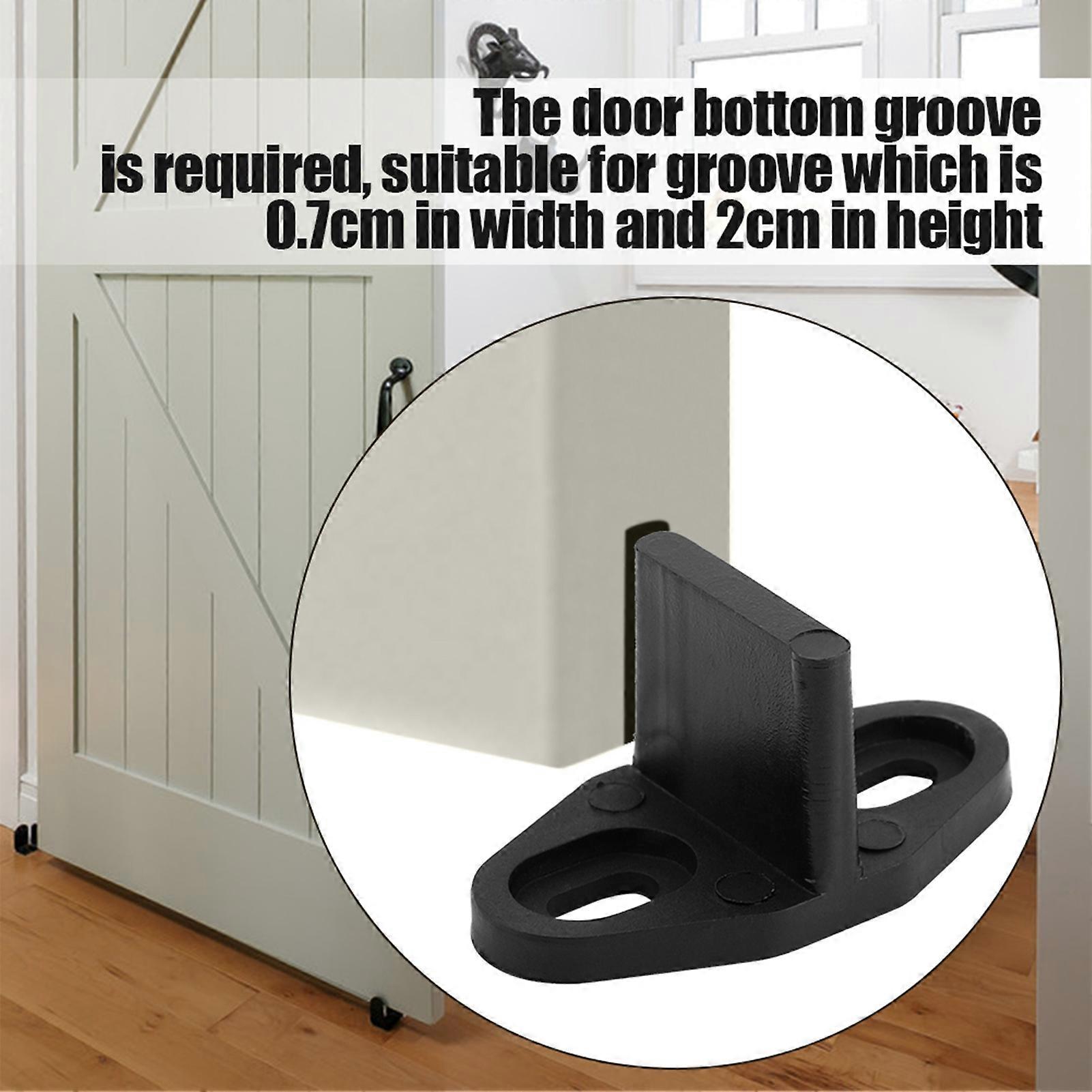 Barn Door Floor Guide, Sliding Barn Door Floor Guide Black Coated Plastic Floor Guide for Sliding Barn Door Bottom Gate Hardware Accessory